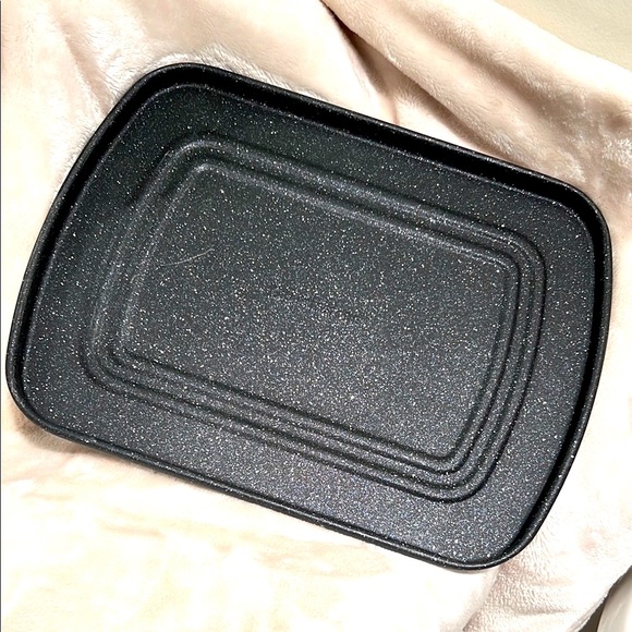 NEW 🍪 GRANITE STONE BLACK RECTANGULAR 9” x 12” SHALLOW NON-STICK BAKING PAN TRAY - Picture 1 of 9